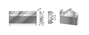 Amana Tool 25 in x 1-3/4 in x 1/4 in 60 Degree M-2 CSK-120