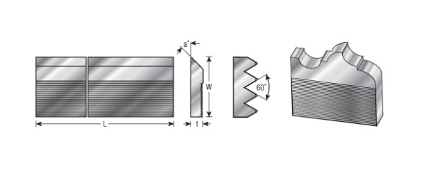 Amana Tool 25 in x 2 in x 1/4 in 60 Degree M-2 CSK-130