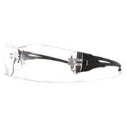 Edge Eyewear Viso Safety Glasses, Black Frame, Clear Lens CV111