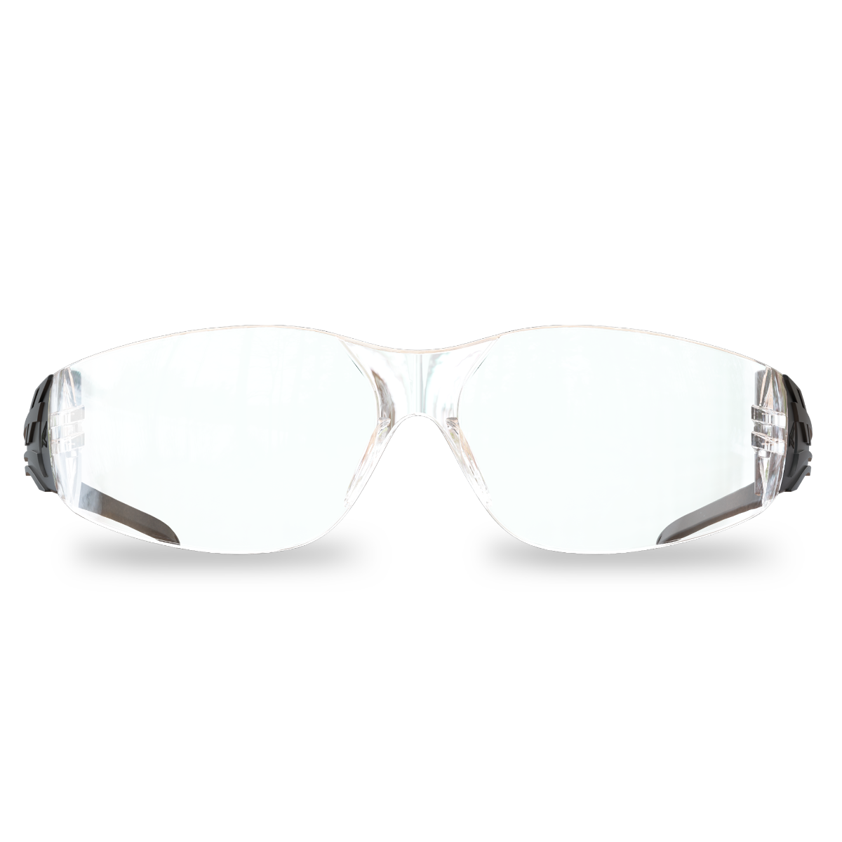 Edge Eyewear Viso Safety Glasses, Black Frame, Clear Lens CV111