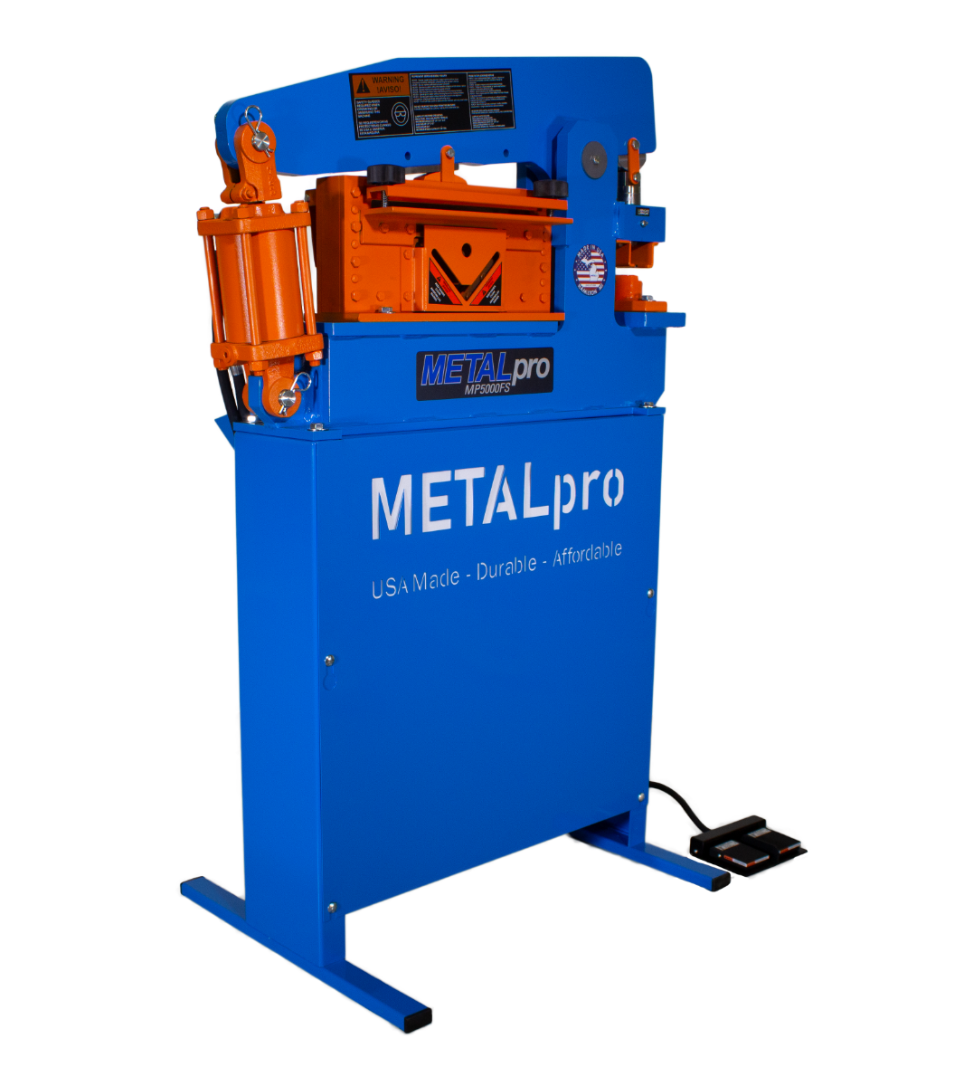 MetalPro 50 Ton Ironworker with 12 in. Shear and Foot Switch MP5000FS