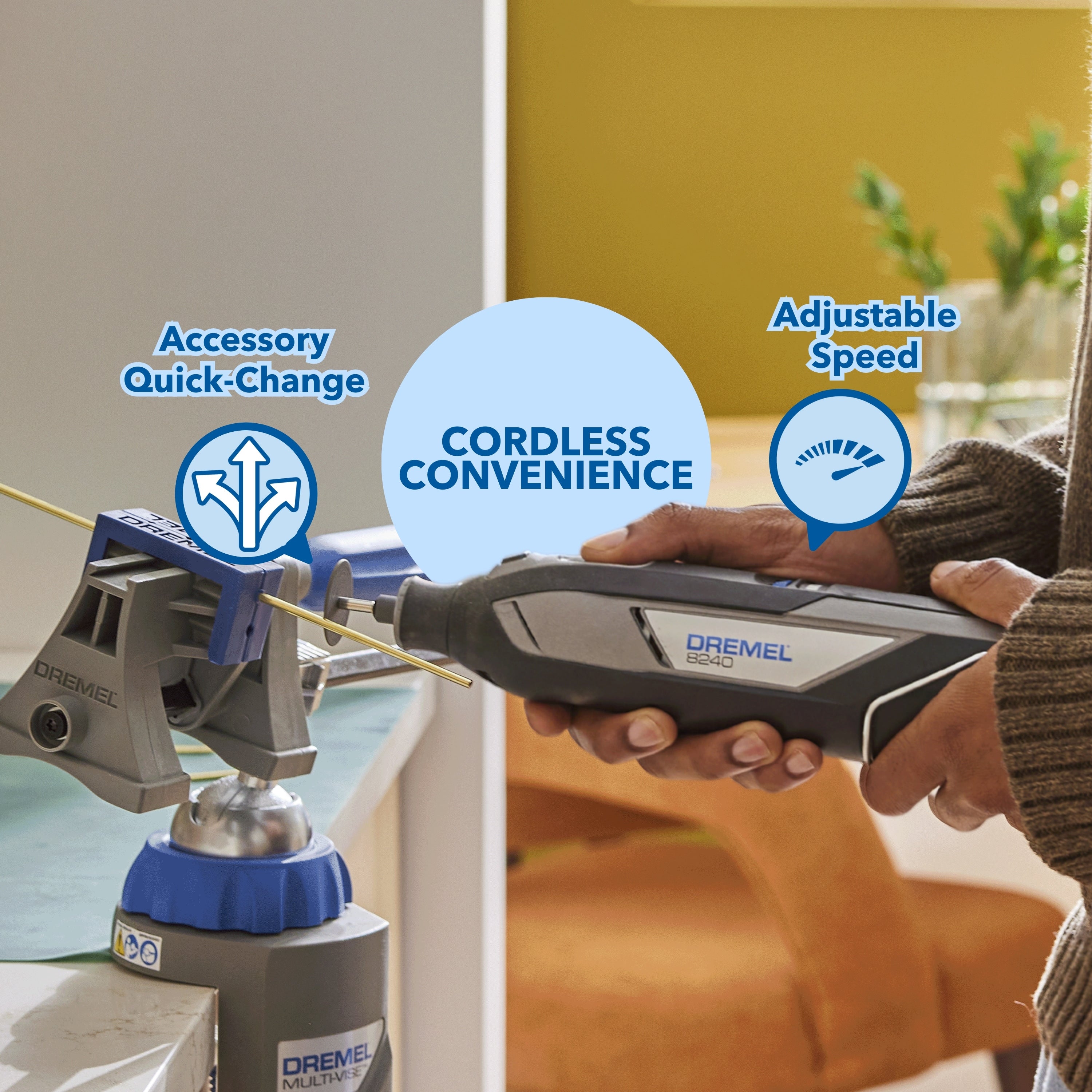 Dremel 12-Volt Cordless Rotary Tool Kit w/ 5 Accessories 8240-5