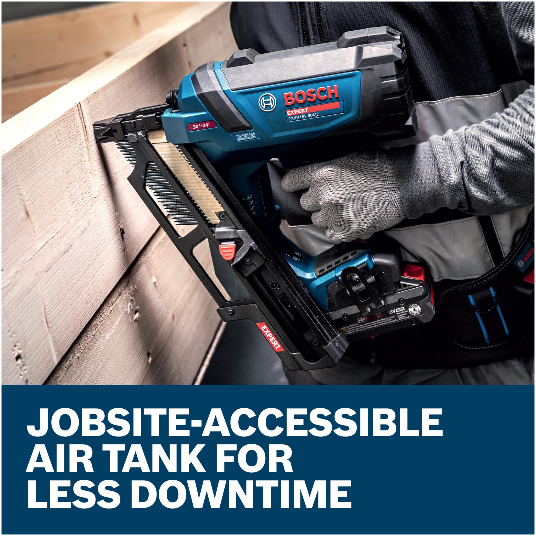 Bosch EXPERT 18V 30 Degree Framing Nailer EXNH18V-90MDN