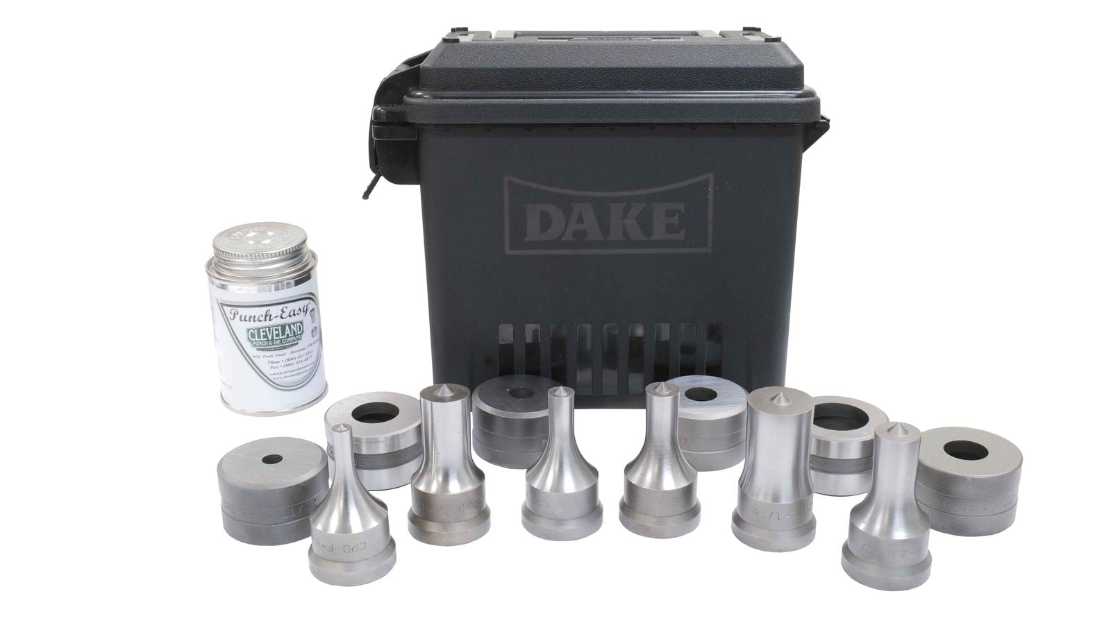Dake Machinery 12-Piece Round Punch & Die Set for DIW-25 Ironworker 304089