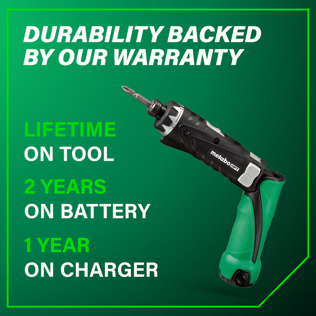 Metabo HPT 3.6V Cordless 1/4 in. Hex Screwdriver Kit with (2) 2.0 Ah Batteries DB3DL2QLY