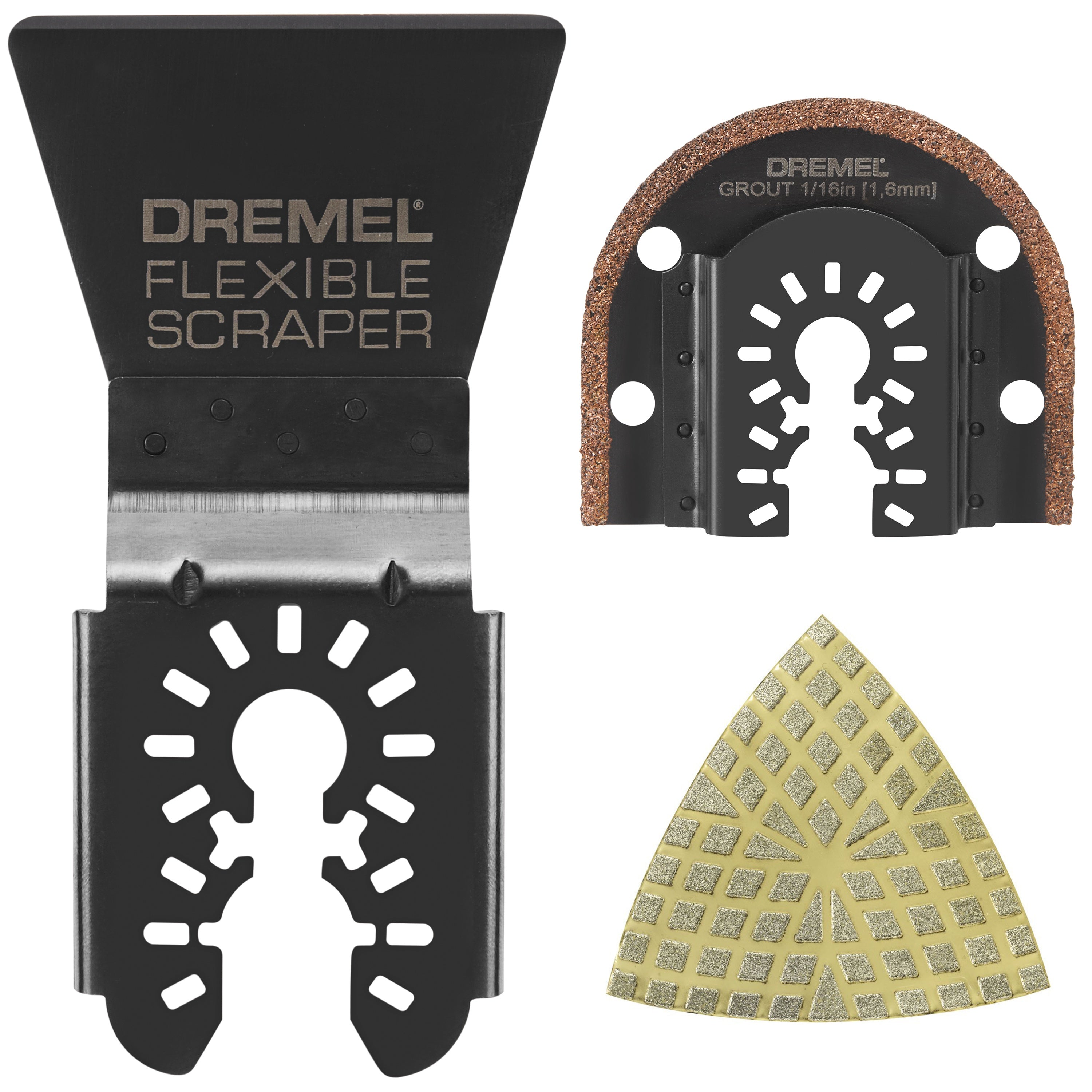 3pc Universal Grout and Tile Oscillating Multi-Tool Set