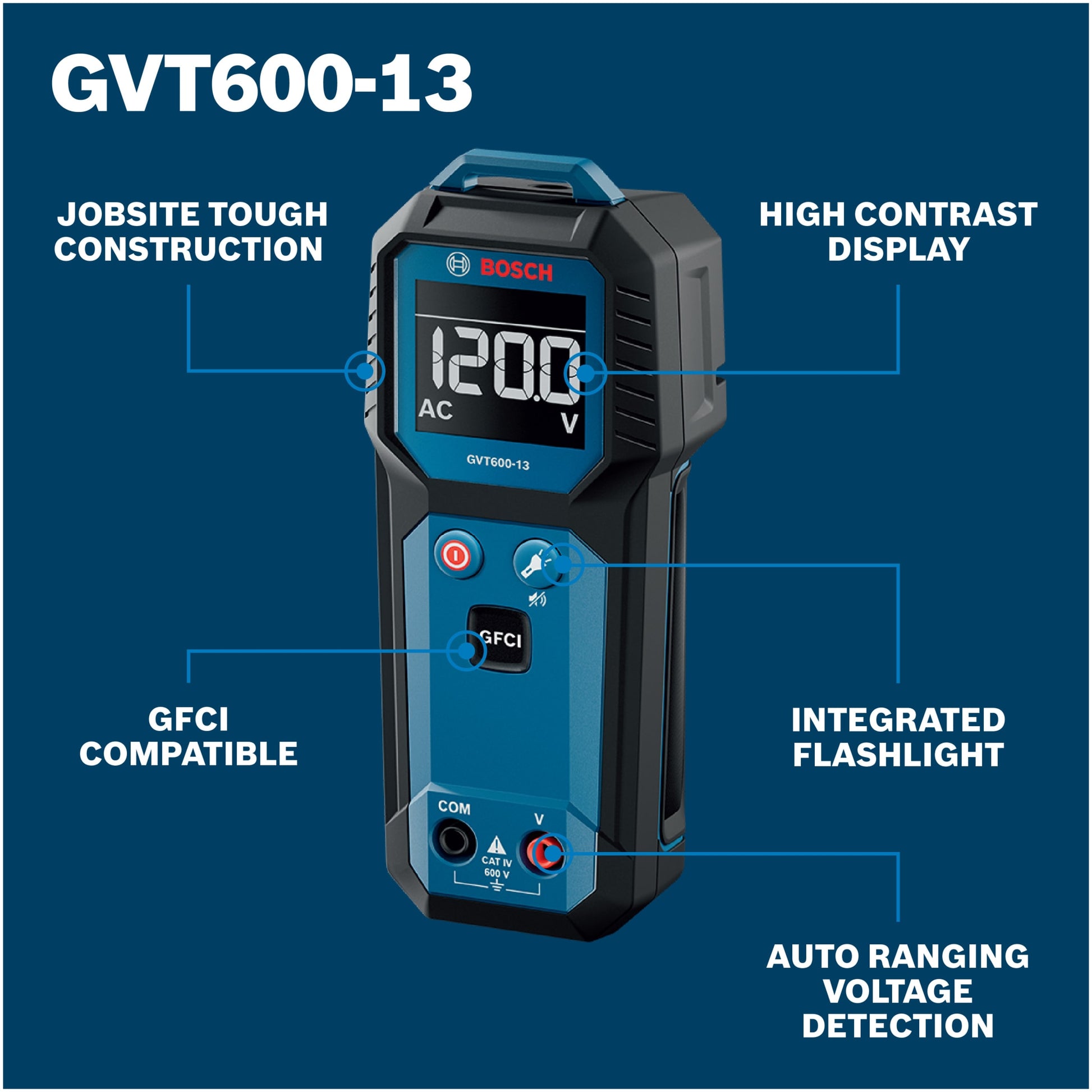 Bosch Contact Voltage Tester GVT600-13