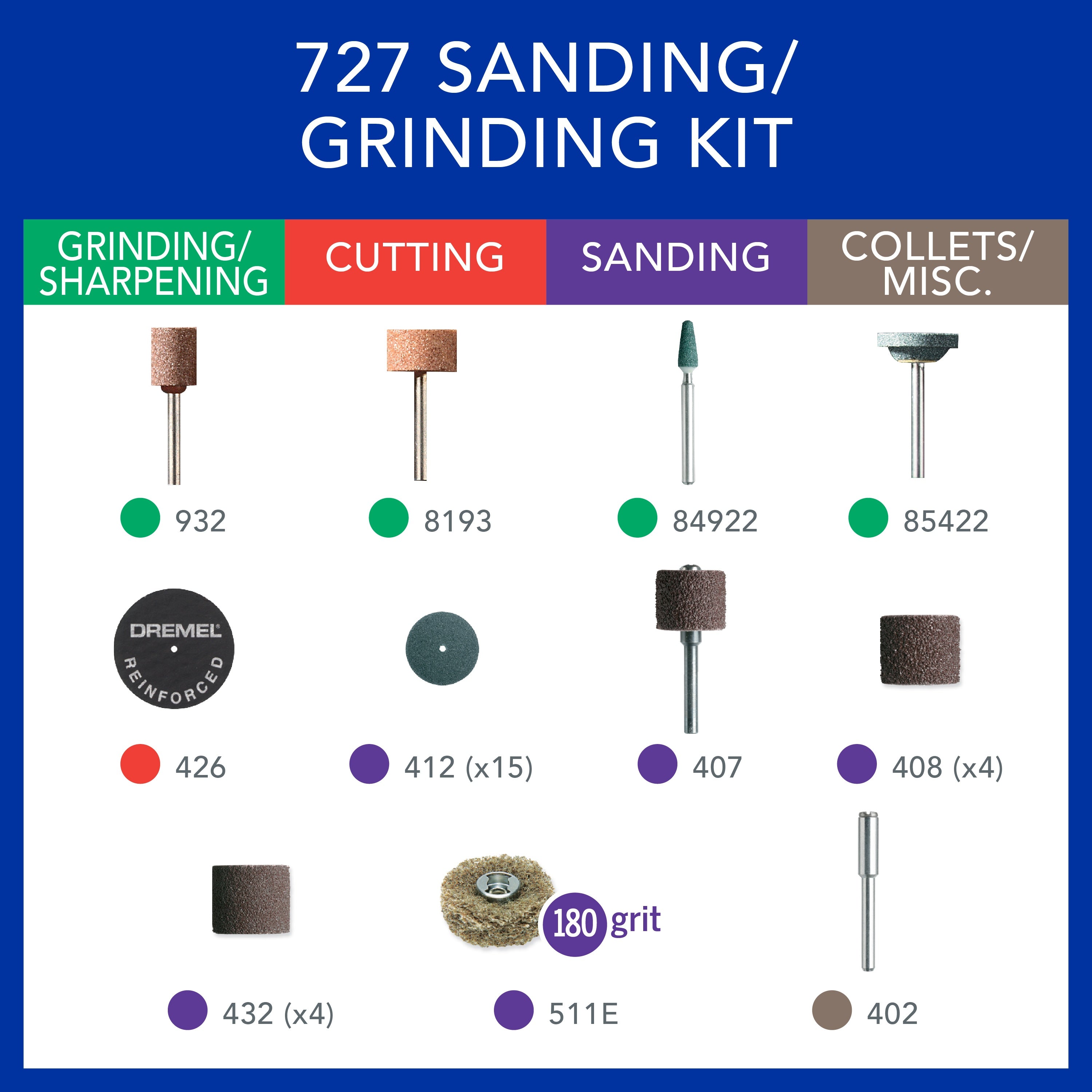Dremel 31pc Sanding/Grinding Accessory Micro Kit 727-01