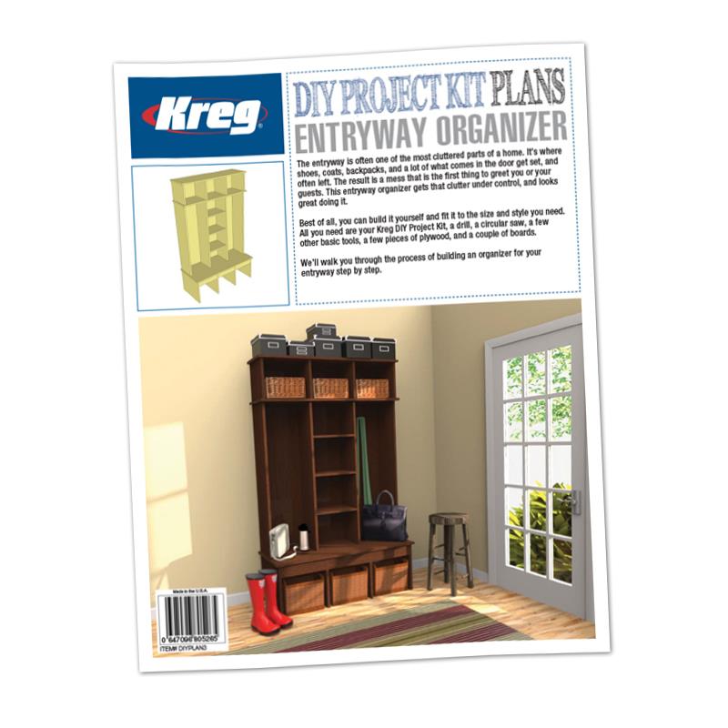 Kreg Entryway Organizer - Printed Plan DIYPLAN3