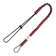 K Strong Kaptor Elasticated Single Leg Tool Lanyard w/Drawstring Cord and Steel Screwgate Carabiner 15 lbs. DL100011S