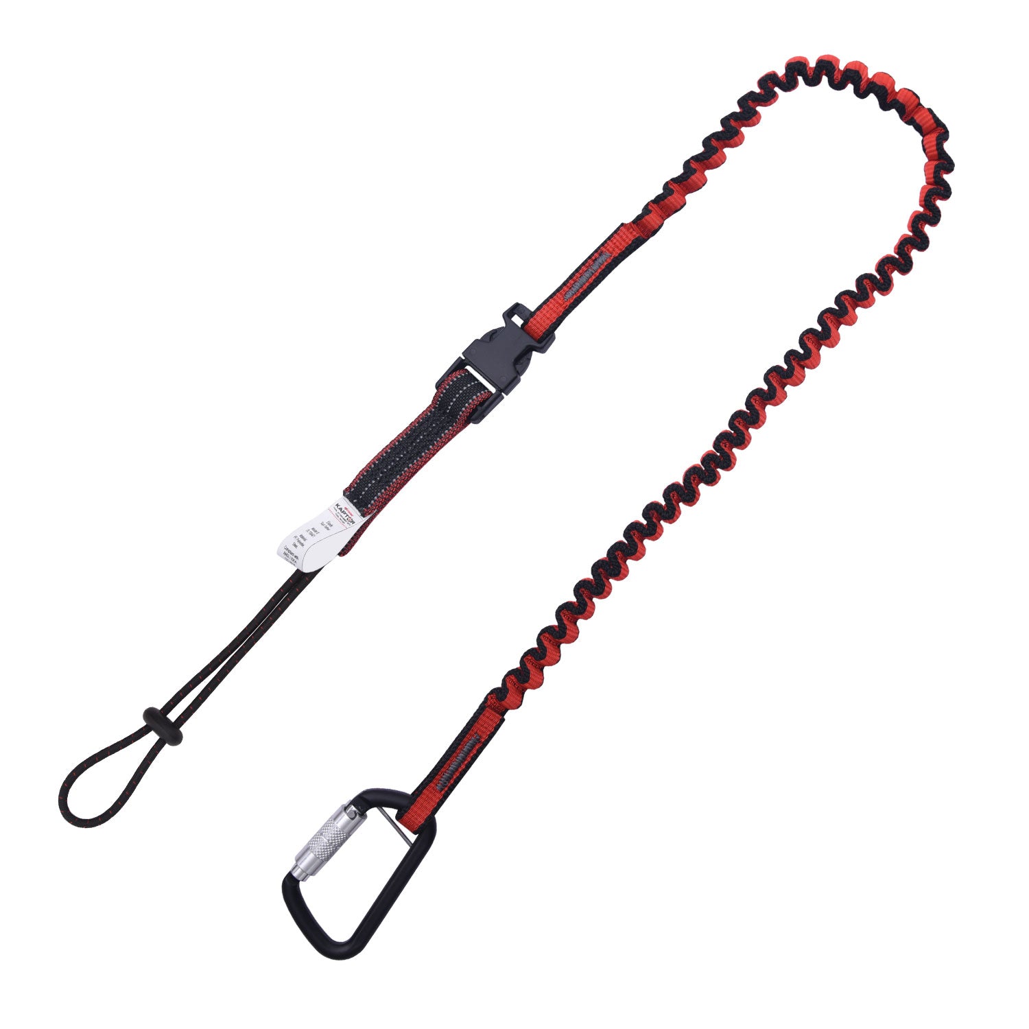 K Strong Kaptor Detachable Elasticated Single Leg Tool Lanyard w/ Screwgate Carabiner 5 lbs. DL100401