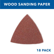 Assorted Oscillating Sandpaper for Wood, 18-Pack