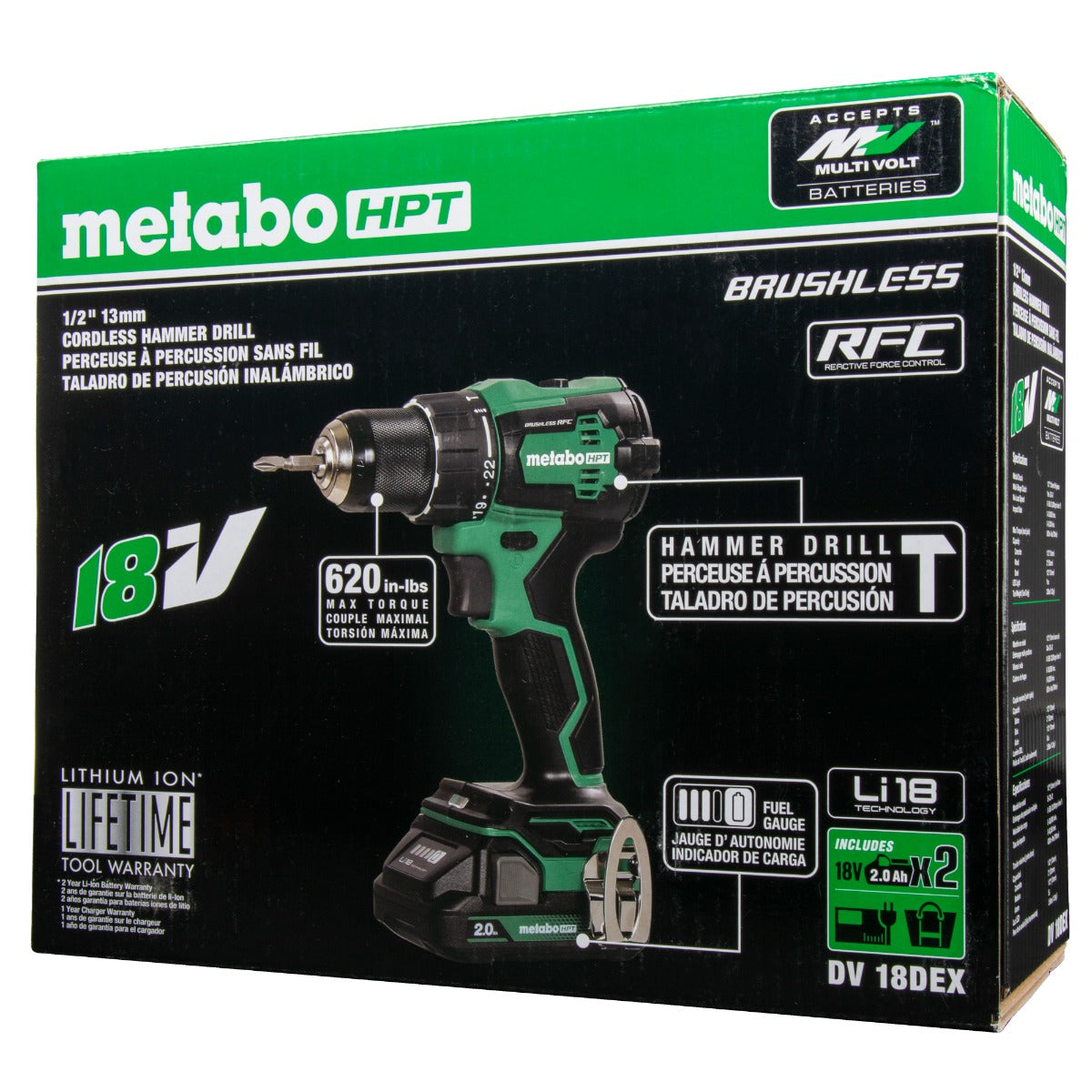 Metabo HPT 18V MultiVolt Cordless Brushless Hammer Drill