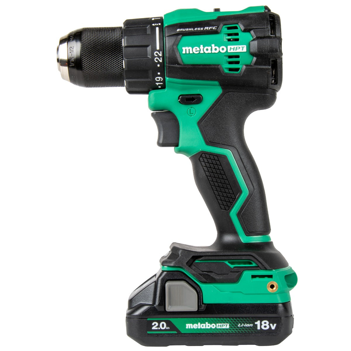 Metabo 18V MultiVolt Cordless Brushless Hammer Drill Kit with 2x 2.0Ah Batteries & Charger DV18DEXM