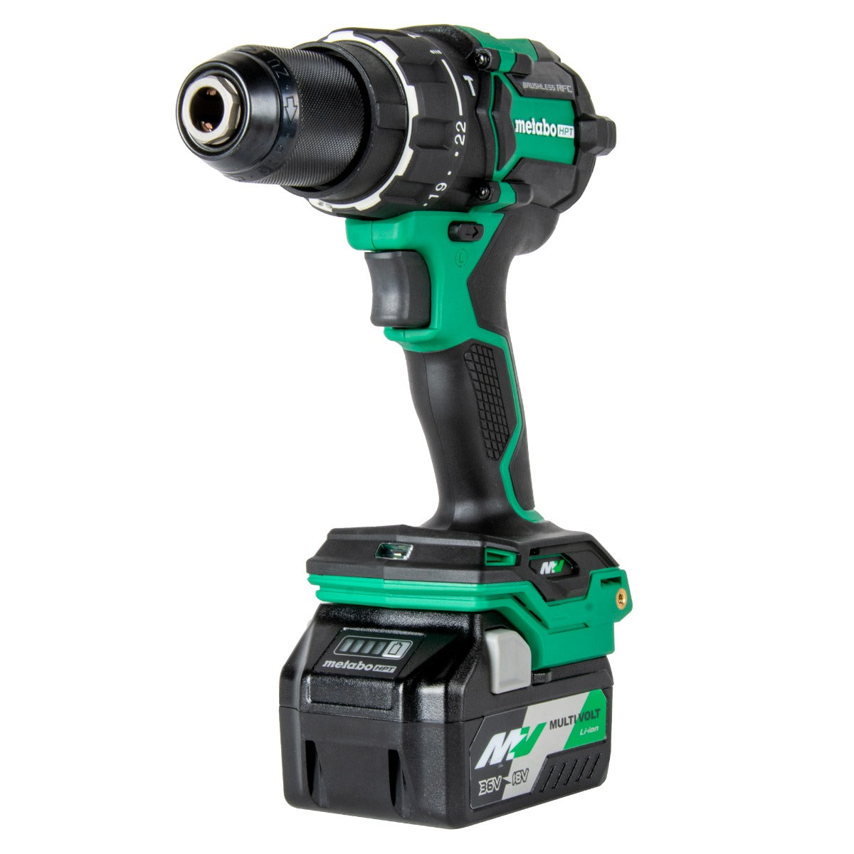 Metabo 36V MultiVolt Brushless 1/2 in. Hammer Drill with 2x 2.5Ah Batteries, Charger & Case DV36DCM