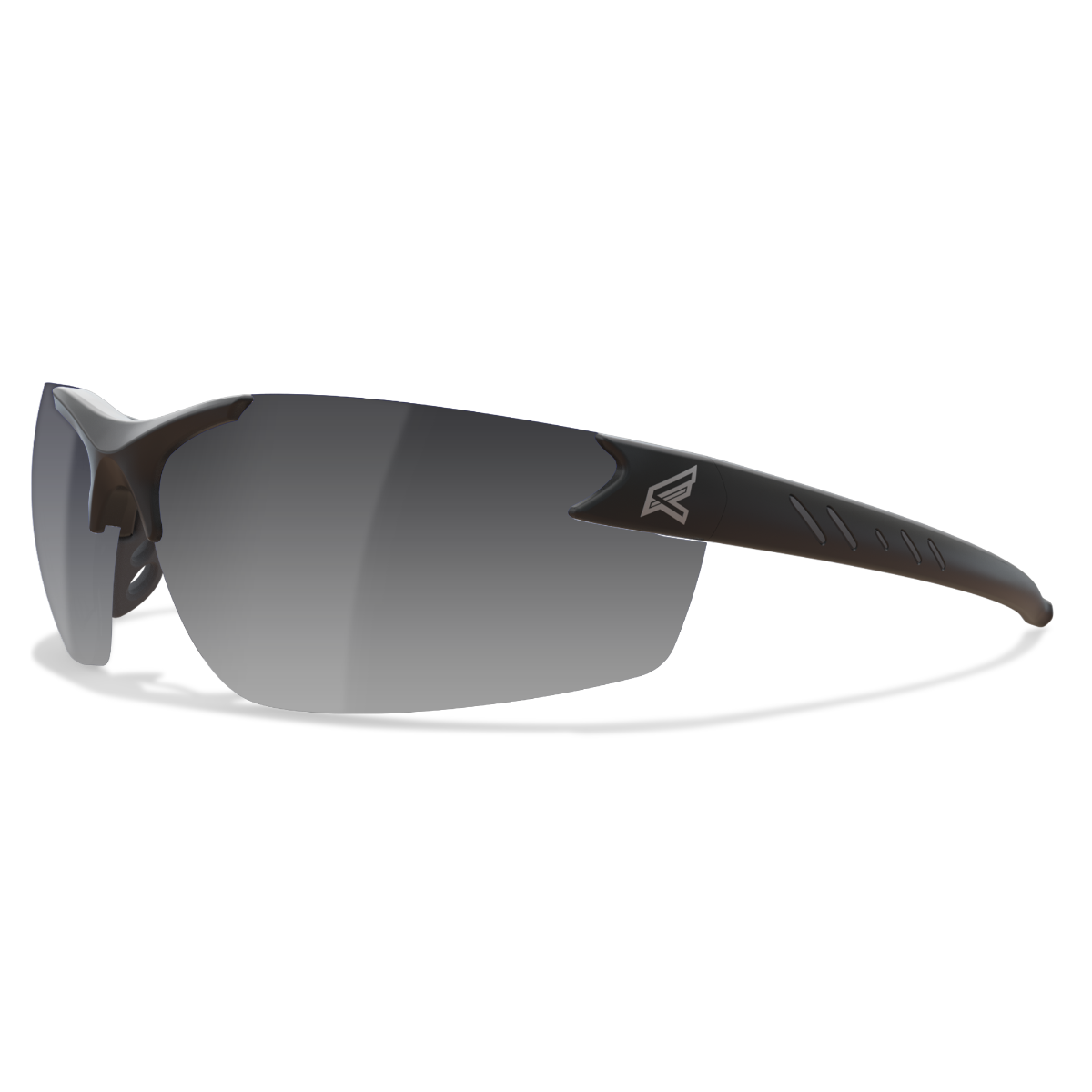 Edge Eyewear Zorge G2 Safety Glasses, Black Frame, Silver Mirror Lens DZ117-G2