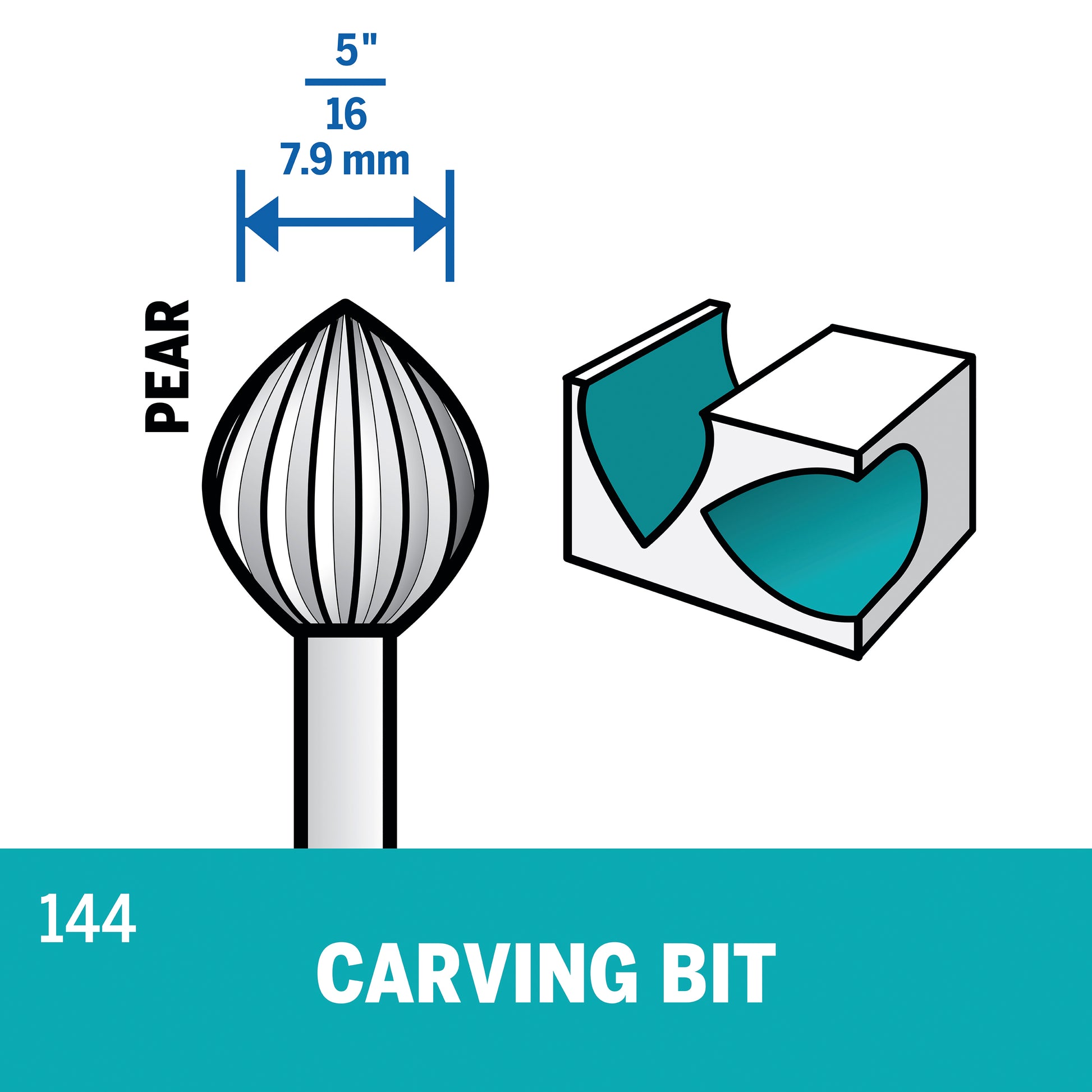 Dremel 5/16 in. Carving Bit 144