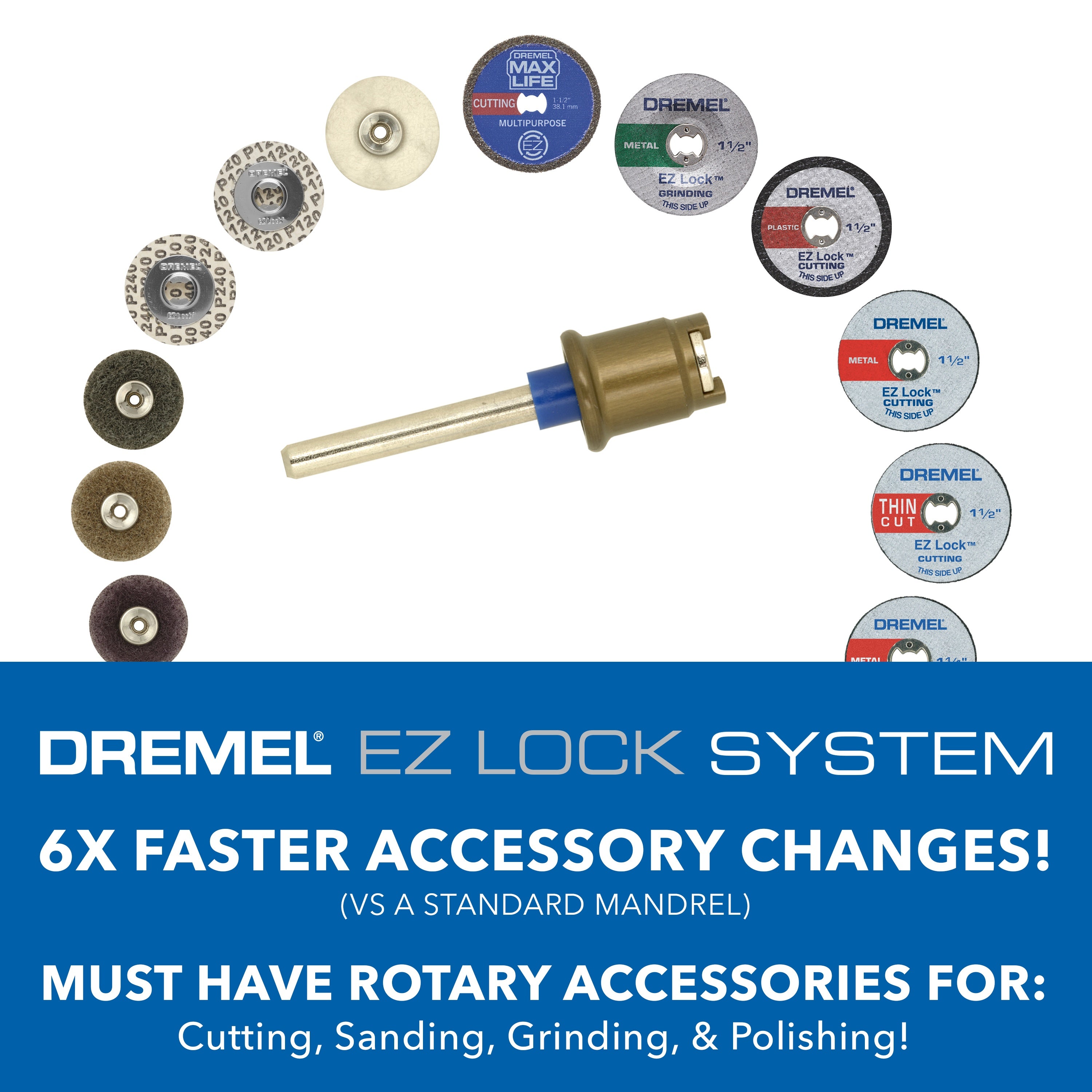 Dremel 1-1/2 in. High Performance EZ Lock Max Life Diamond Wheel EZ545HP