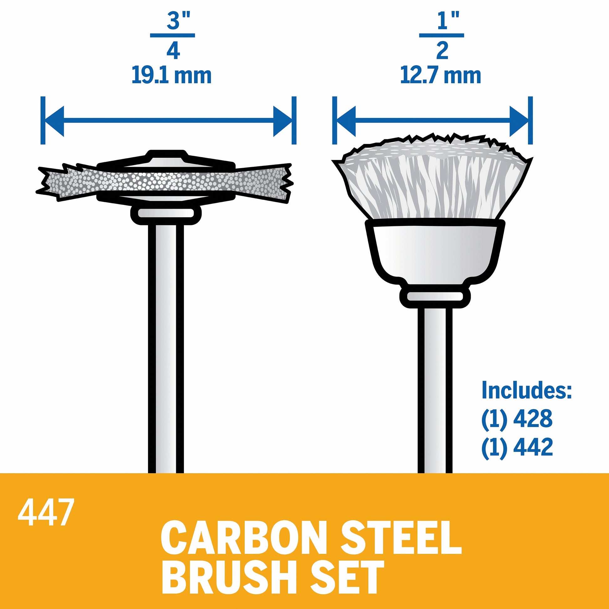 Dremel Carbon Steel Brush 2-Piece Set 447