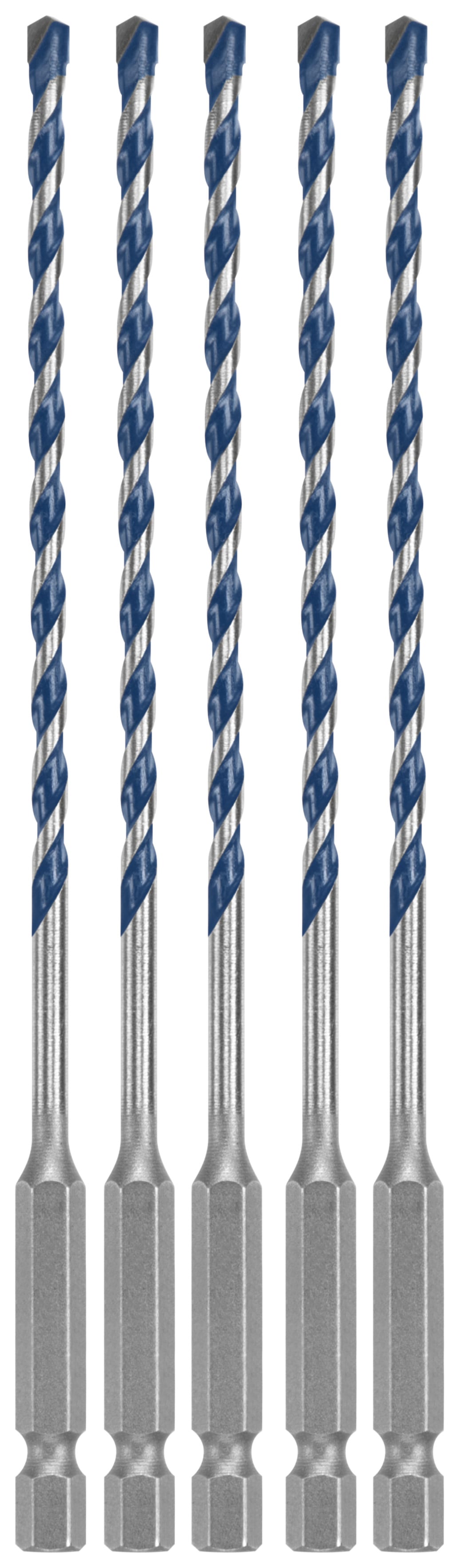 Bosch 5/32" x 6" Blue Xtreme Carbide Hammer Drill Bit, 5-Pack BXH025