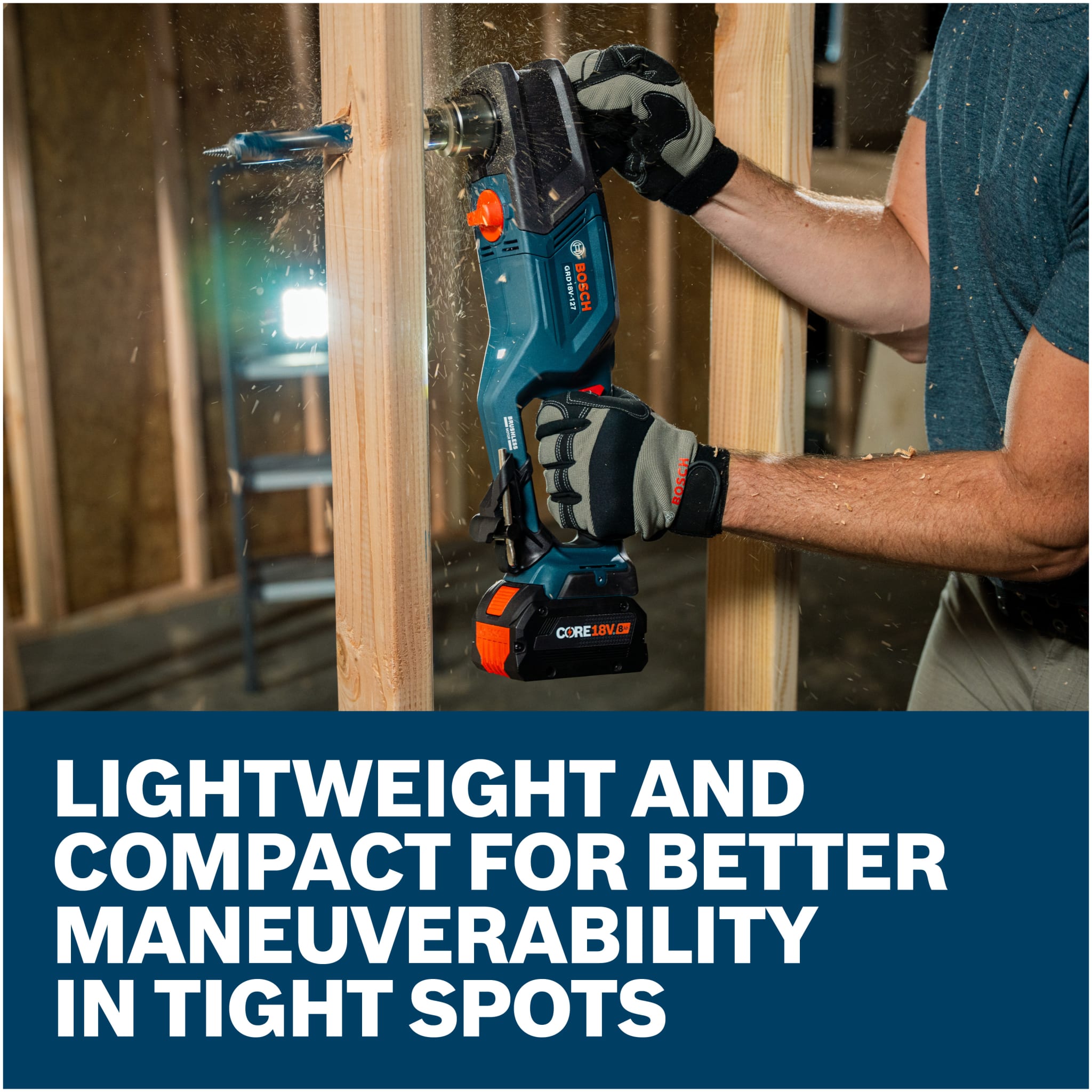 Bosch 18V 1/2" High Torque Right Angle Drill Kit w/ 2 x 6ah Batteries and Multi-Voltage Charger GRD18V-127B26X