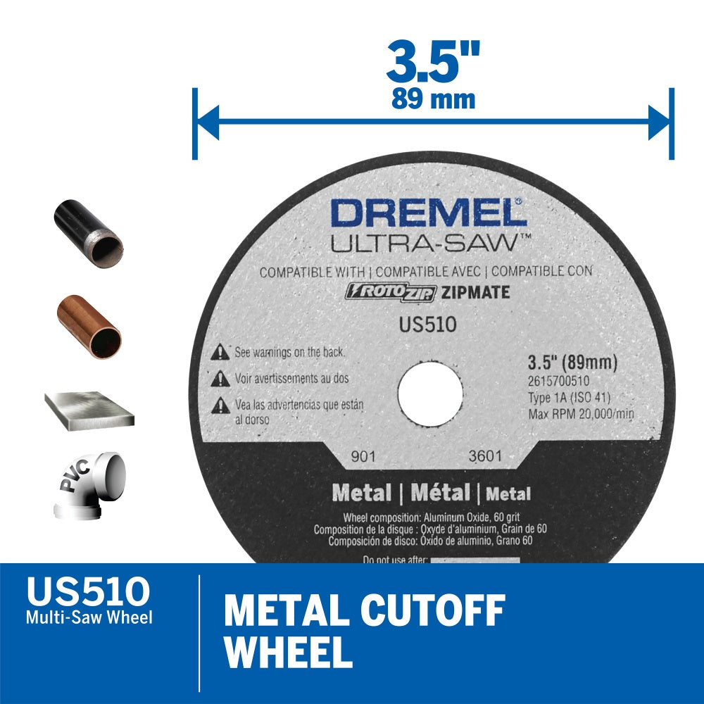 Dremel Ultra-Saw 3.5 in. Metal Cut-Off Wheel US510-01