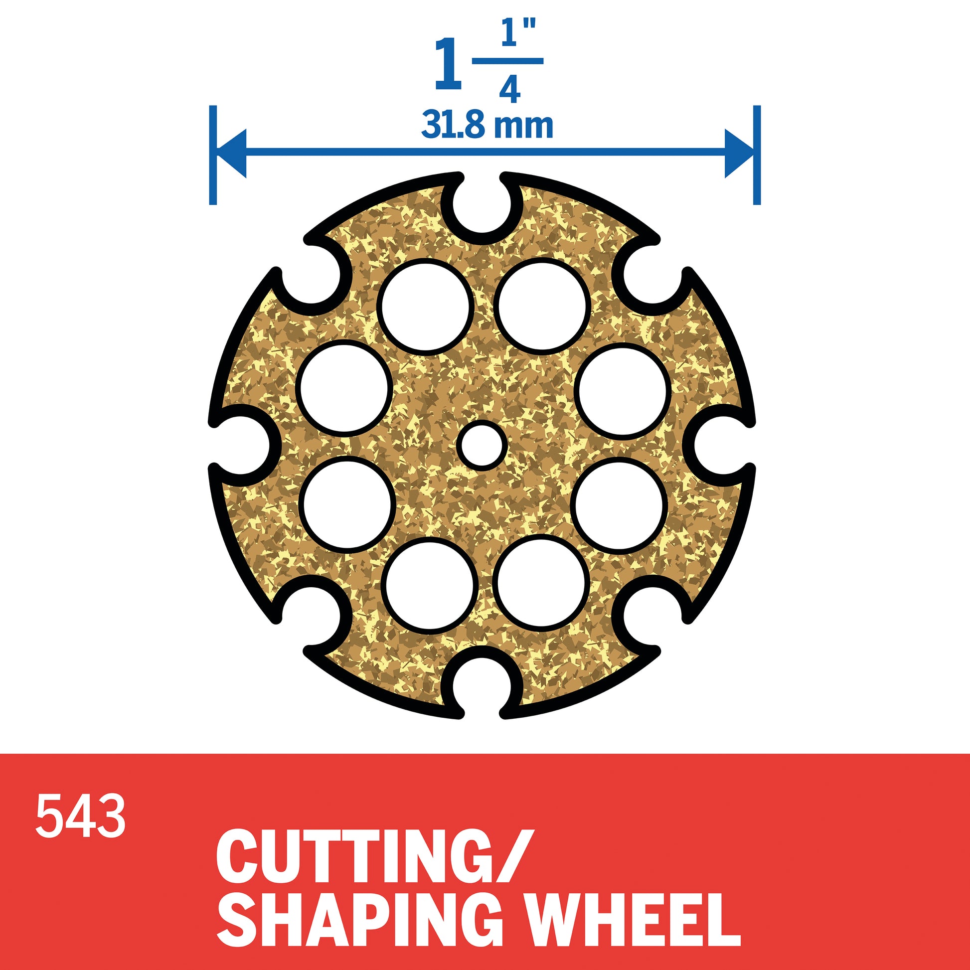 Dremel 1-1/4 in. Cutting/Shaping Wheel 543