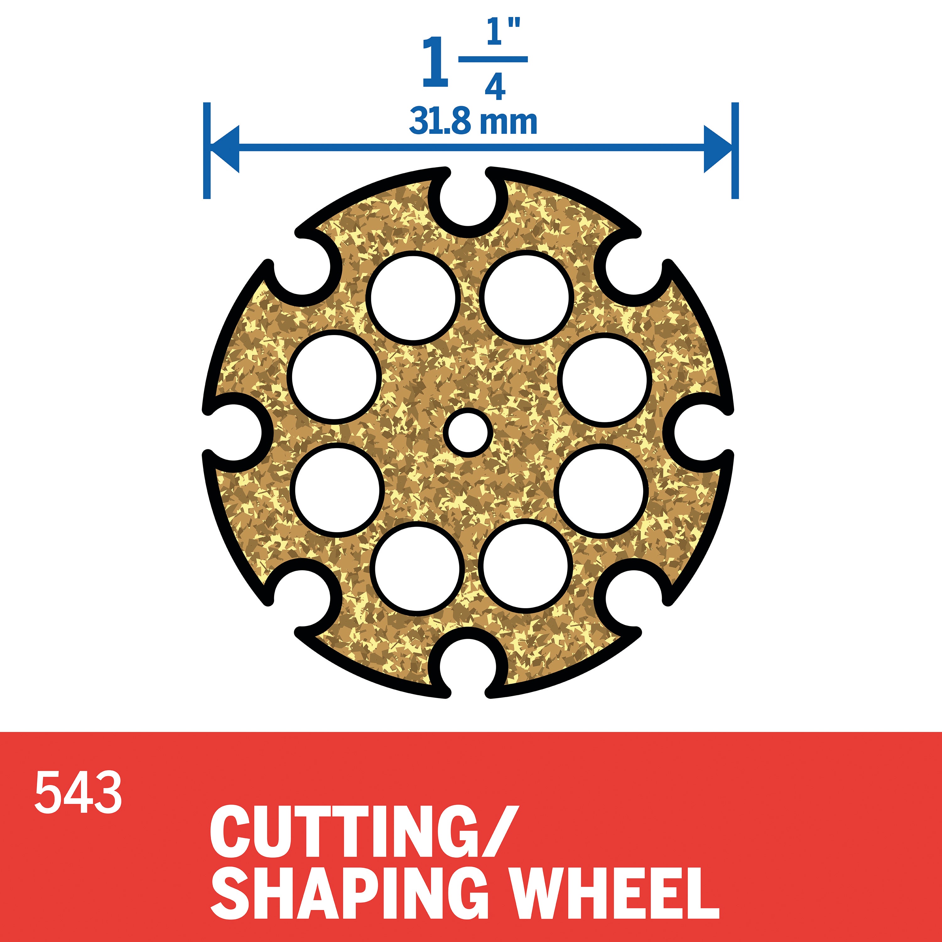 Dremel 1-1/4 in. Cutting/Shaping Wheel 543