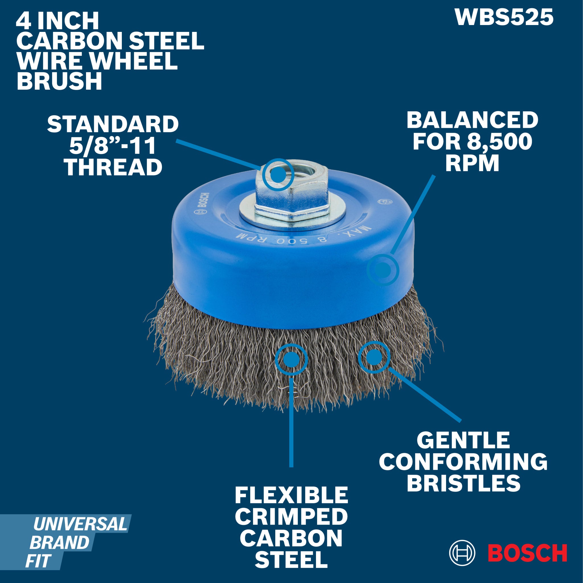 Bosch 4" Wire Cup Brush WBS525