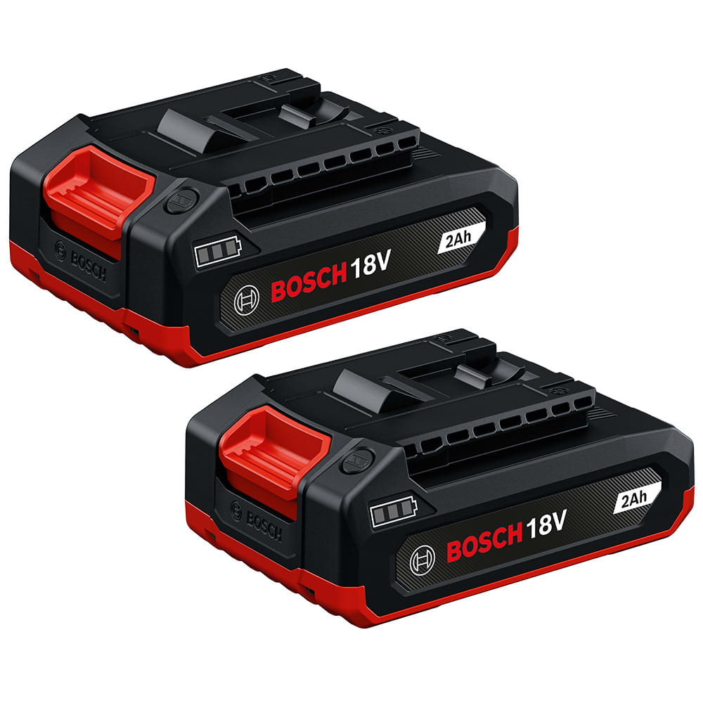 Bosch 18V Lithium-Ion 2 Ah Batteries, 2-Pack GBA18V-20-2PK