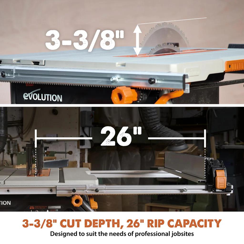 Evolution R10TS Multi-Material Table Saw w/ 10 in. Blade 119-0014