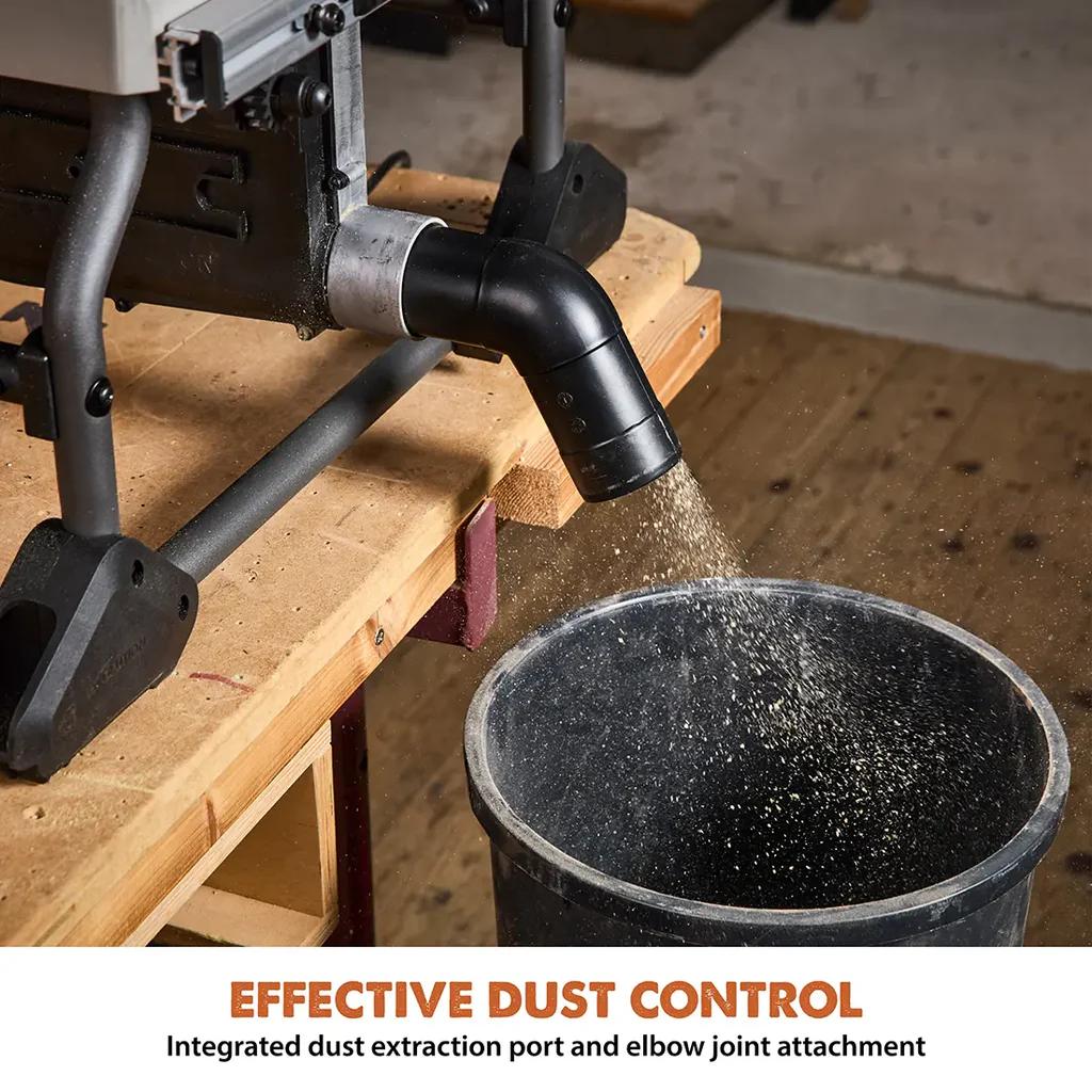 Evolution R10TBLX Multi-Material Table Saw w/ Wheeled Scissor Stand & 10 in. Blade 119-0019