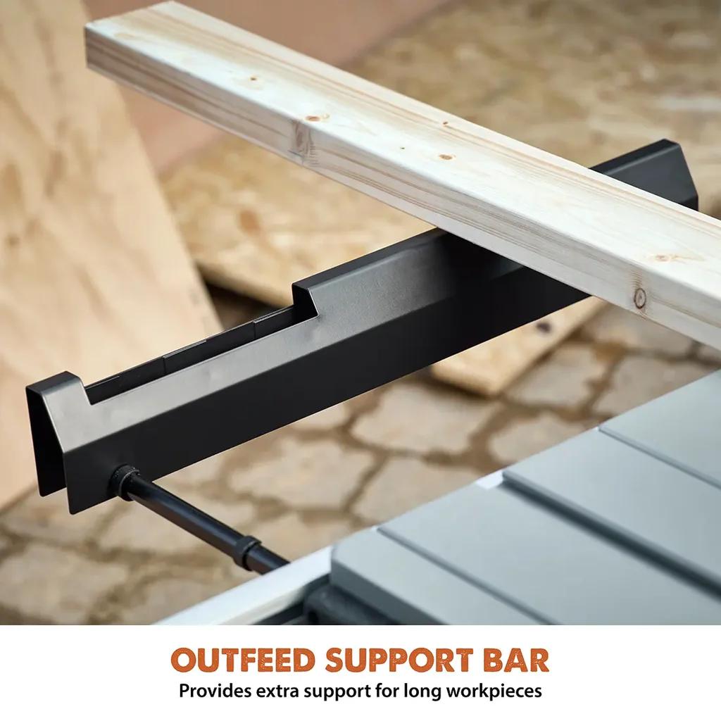 Evolution R10TBLX Multi-Material Table Saw w/ Wheeled Scissor Stand & 10 in. Blade 119-0019