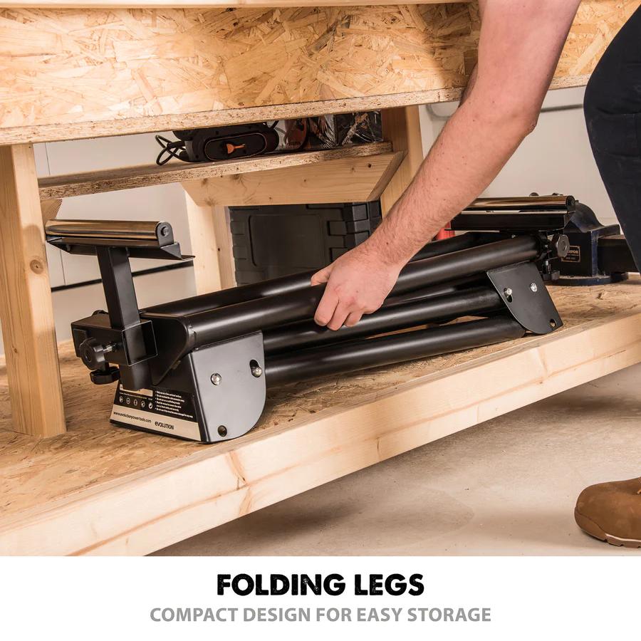 EVEVOMS1 This versatile miter saw stand is perfect for home or on-site use.
