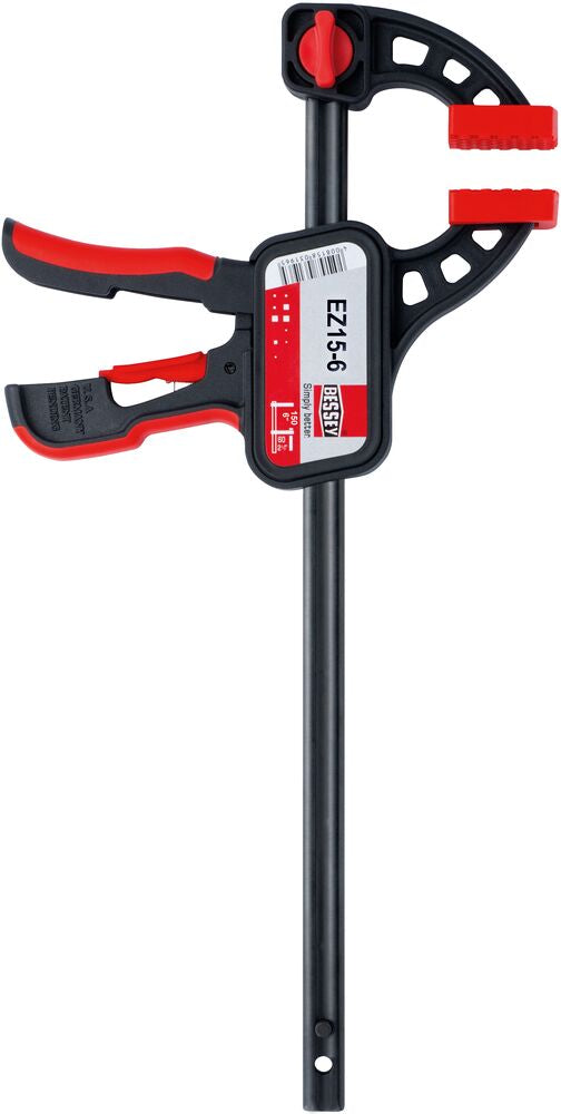 Bessey Tools 12 in. One-Handed Clamp and Spreader, 2-3/8 in. Throat Depth, 150 lb Clamping Force EZ30-6