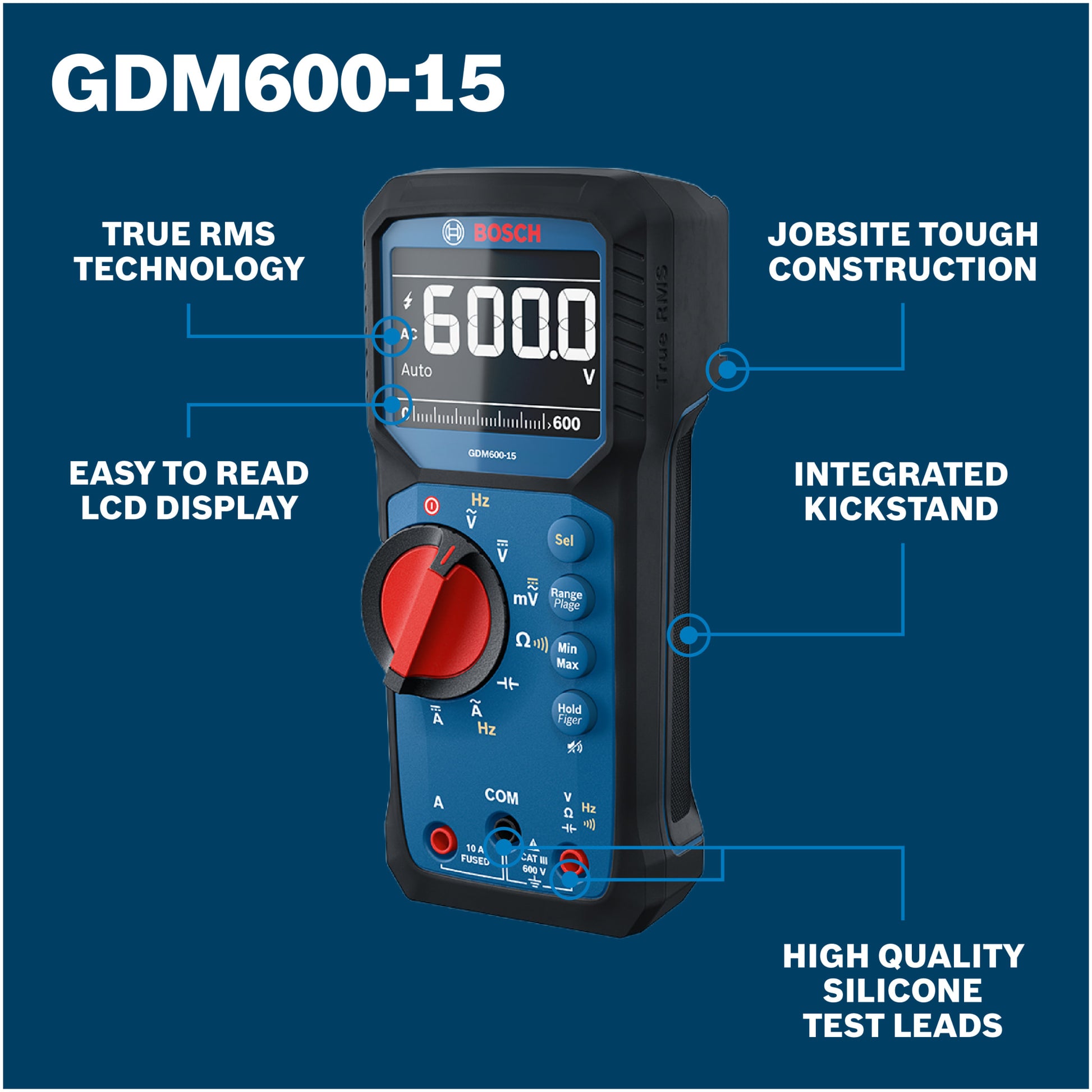 Bosch True RMS Digital Multimeter GDM600-15