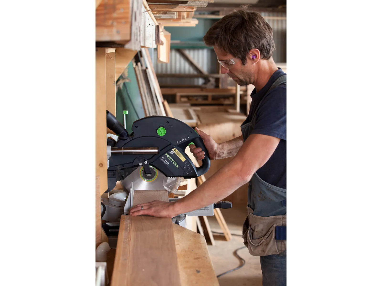Festool KAPEX KS 120 REB 10-1/4 in. Sliding Compound Miter Saw Starter Set with UG Stand, Extensions, & Hose, 120V 579556