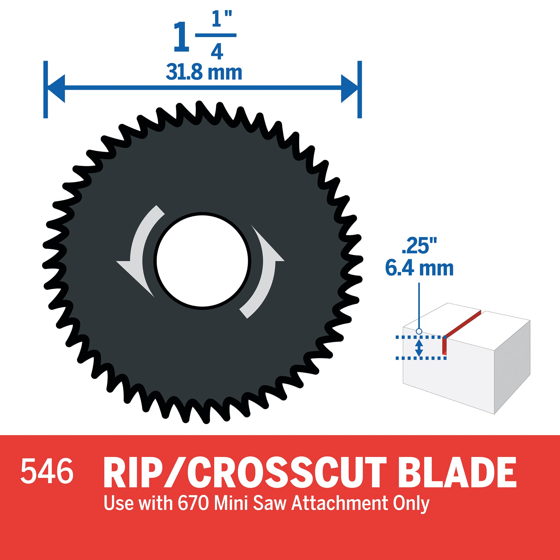 Dremel 1-1/4 in. Rip/Crosscut Blade 546-01