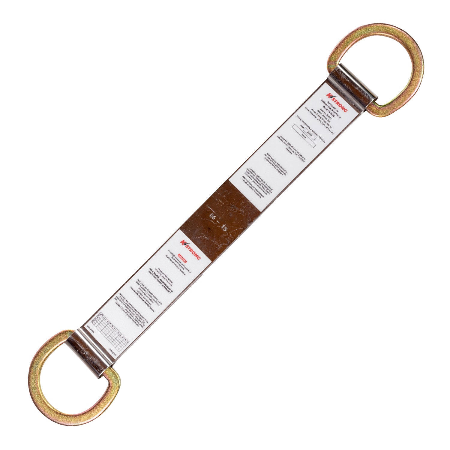 K Strong Permanent Use Stainless Steel Roof Anchor with D-rings UFA30020