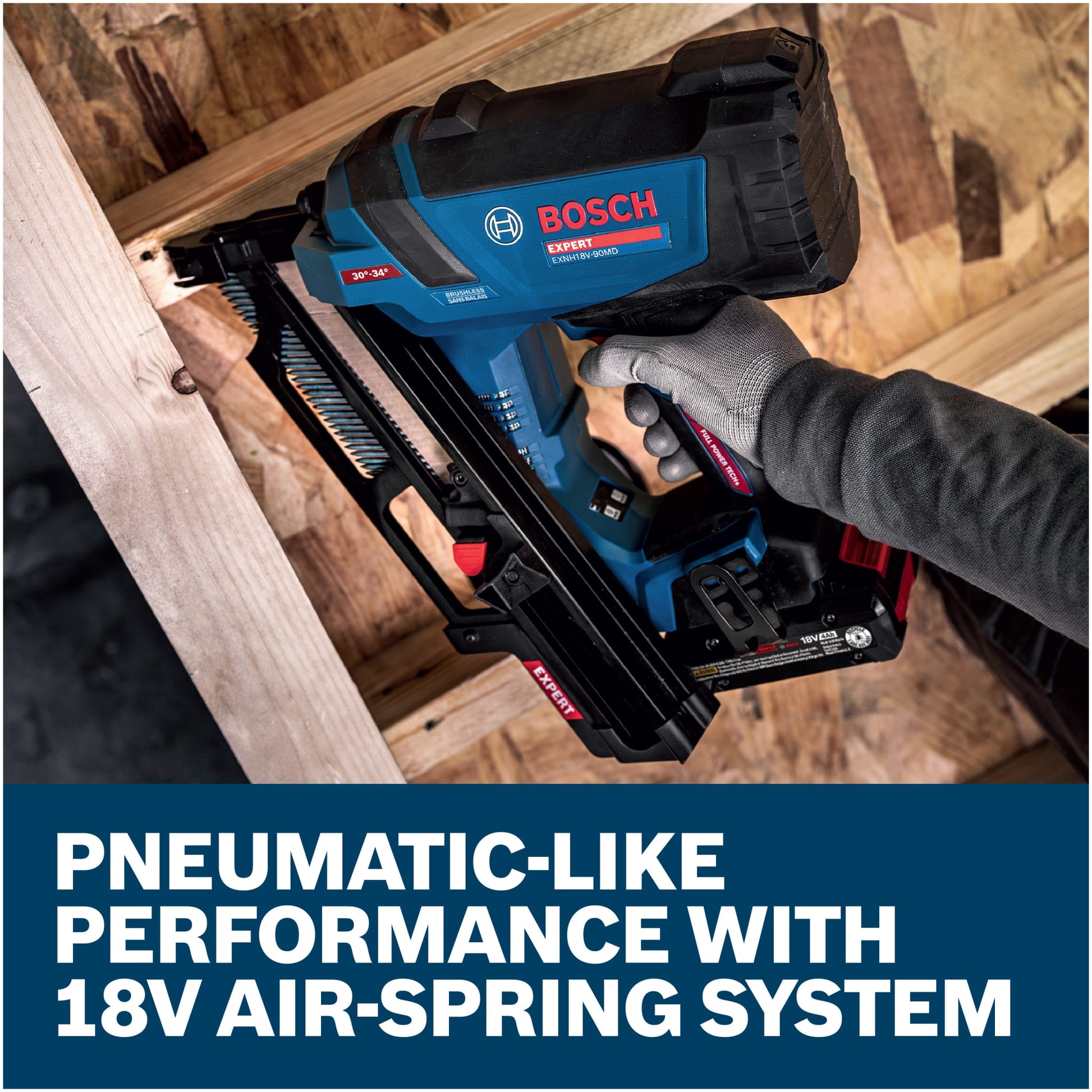 Bosch EXPERT 18V 30 Degree Framing Nailer EXNH18V-90MDN