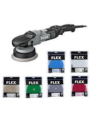 Flex Tools 120V Brushless Gear Driven Polisher Ultimate Kit with 6-Piece Pad Set FC3401-Z-KIT