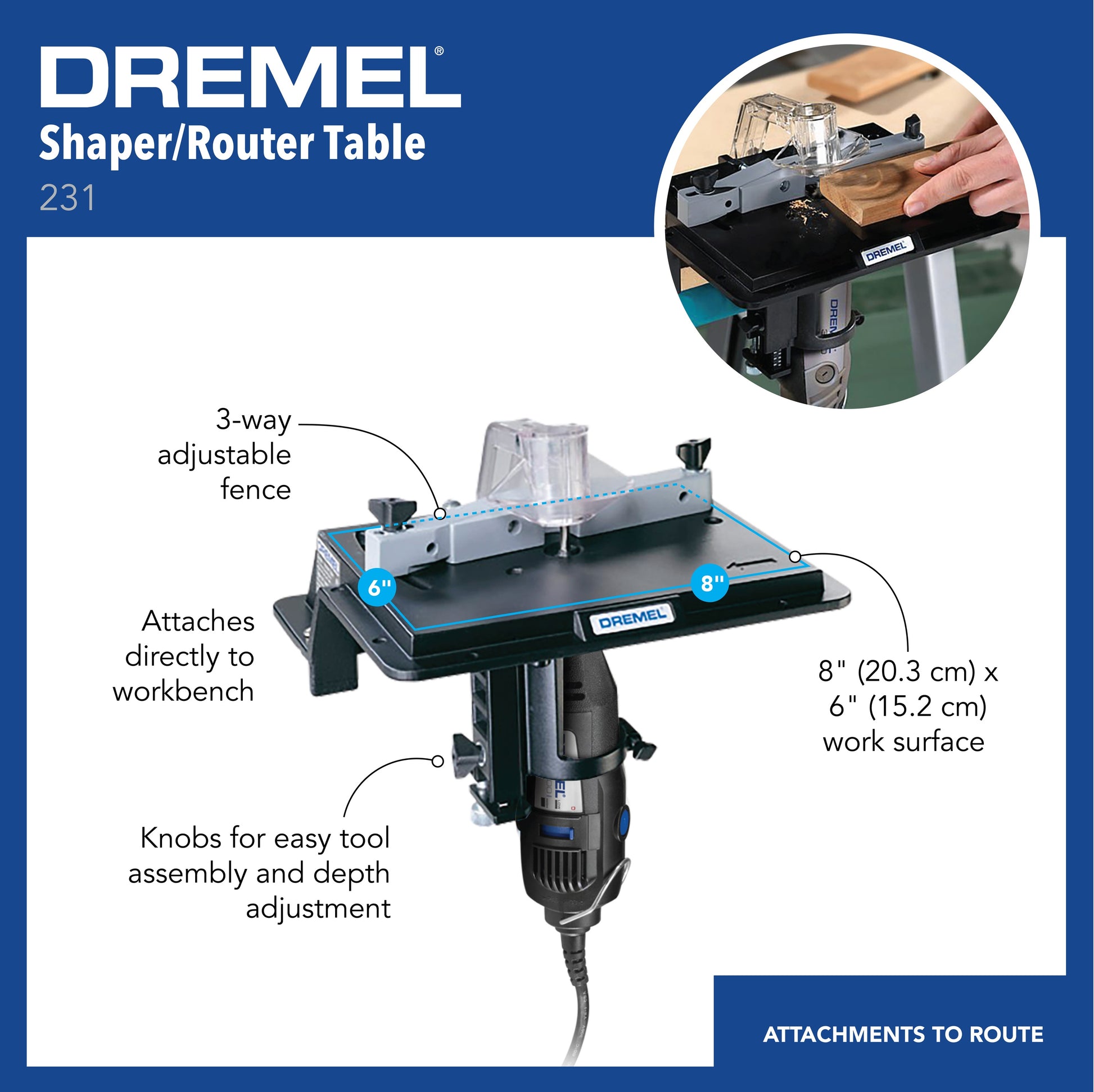 Dremel 8 in. x 6 in. Shaper/Router Table 231