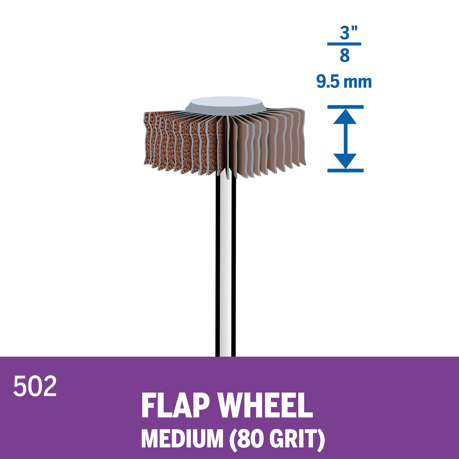 Dremel 3/8 in. 80 Grit Flap Wheel 502