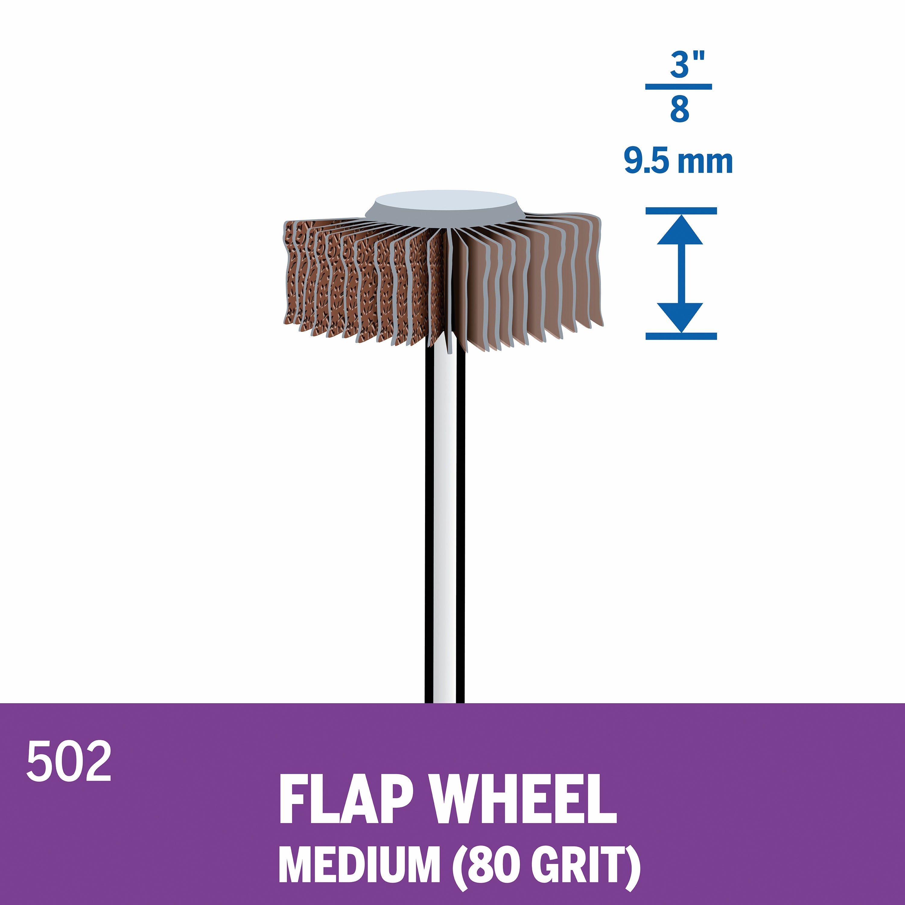Dremel 3/8 in. 80 Grit Flap Wheel 502