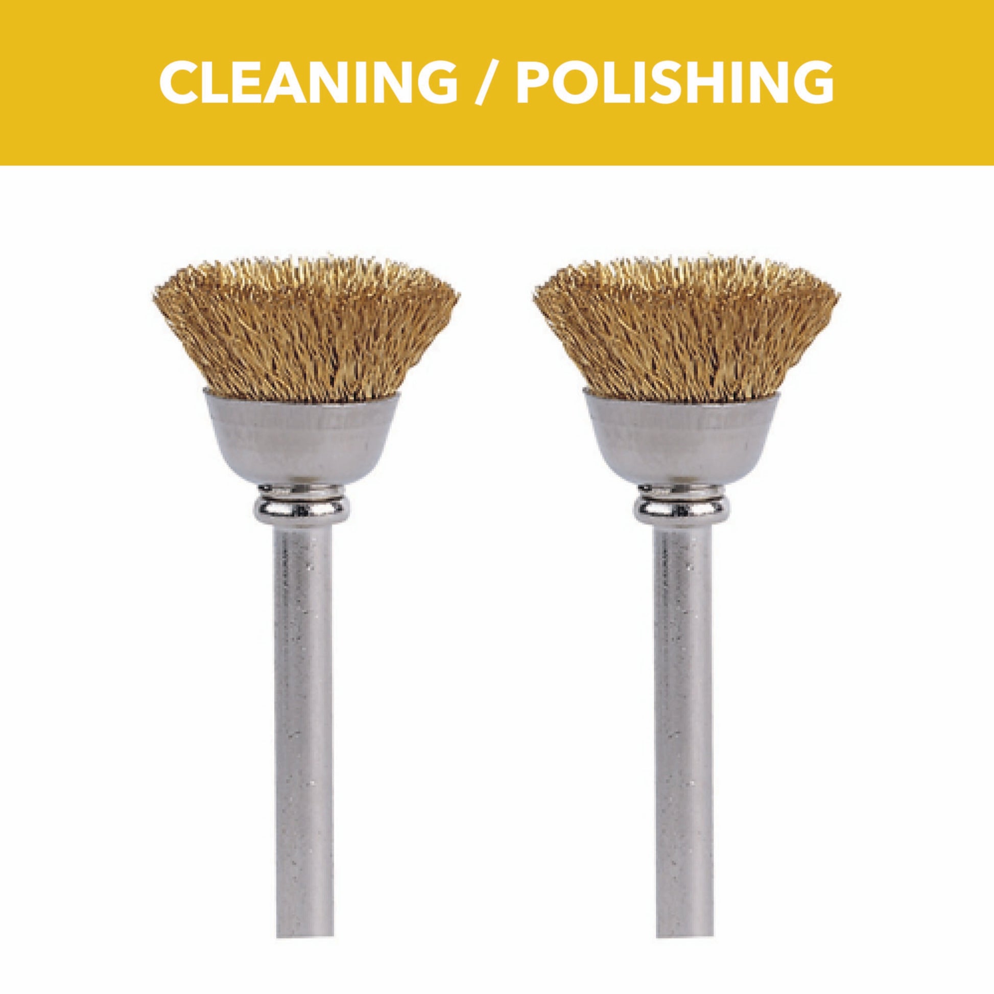 Dremel 1/2 in. Brass Brushes, 2-Pack 536-02
