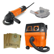 Fein 5" Angle Grinder CG 10-125 PDE & Turbo I HEPA Wet/Dry Dust Extractor Kit 72226160120KIT