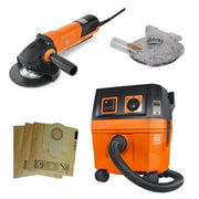 Fein 5" Angle Grinder CG 13-125 PDE & Turbo I HEPA Wet/Dry Dust Extractor Kit 72226460120KIT