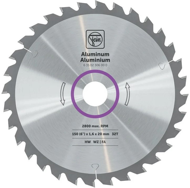 Fein 6 in. 32T Circular Saw Blade for Aluminum 63502306000