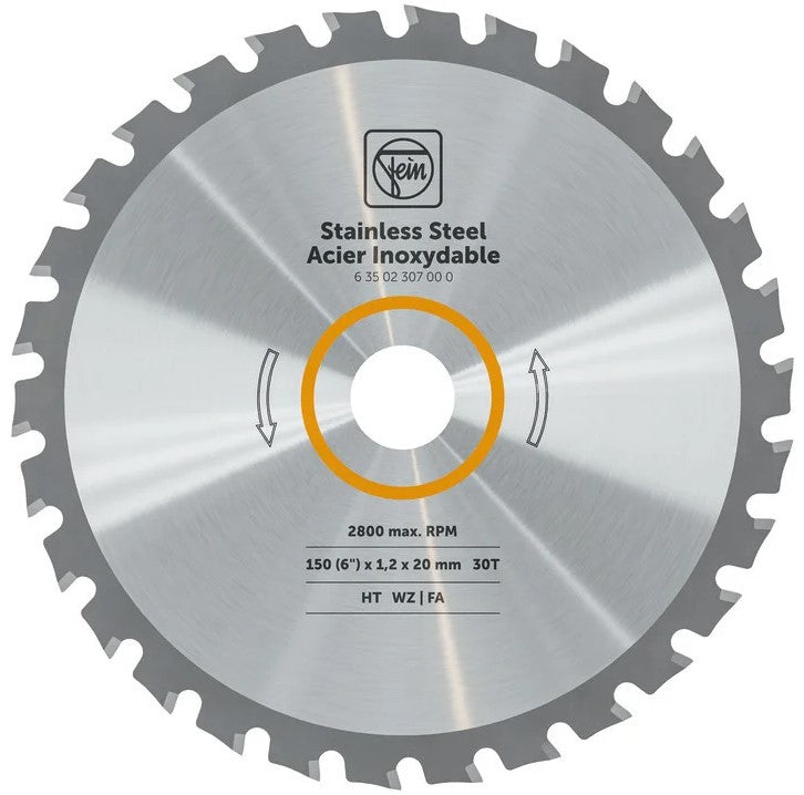Fein 6 in. 30T Circular Saw Blade for Stainless Steel 63502307000