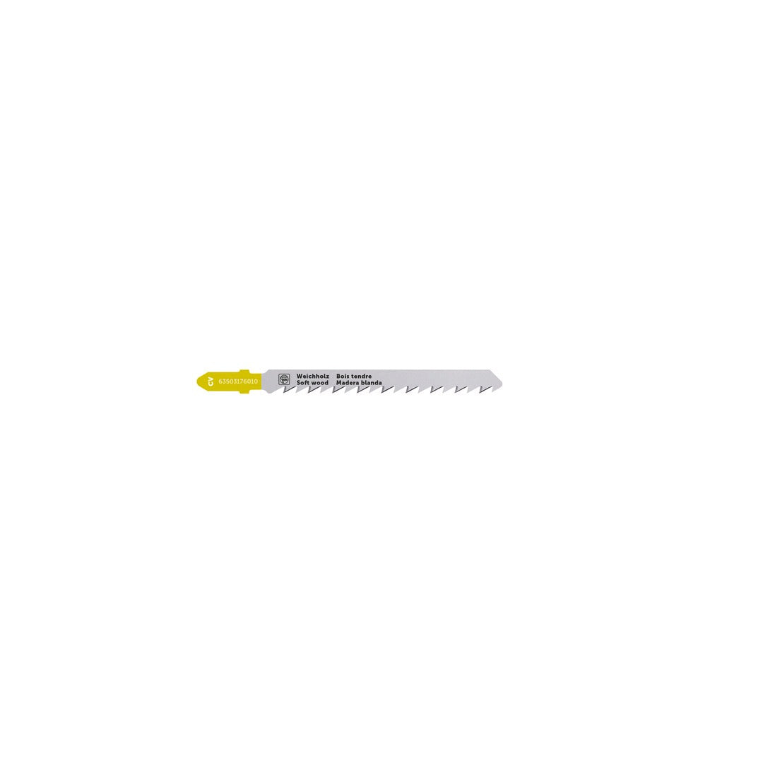Fein 3 in. Chrome-Vanadium T-Shank Jigsaw Blade 6 TPI - 5pk 63503176010